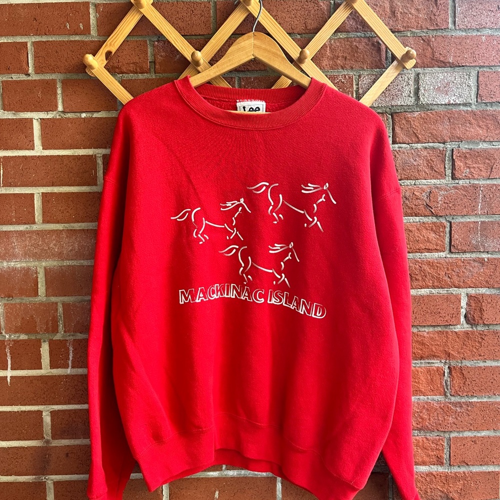 Vintage Lee Sport Mackinac Island Red Sweatshirt
